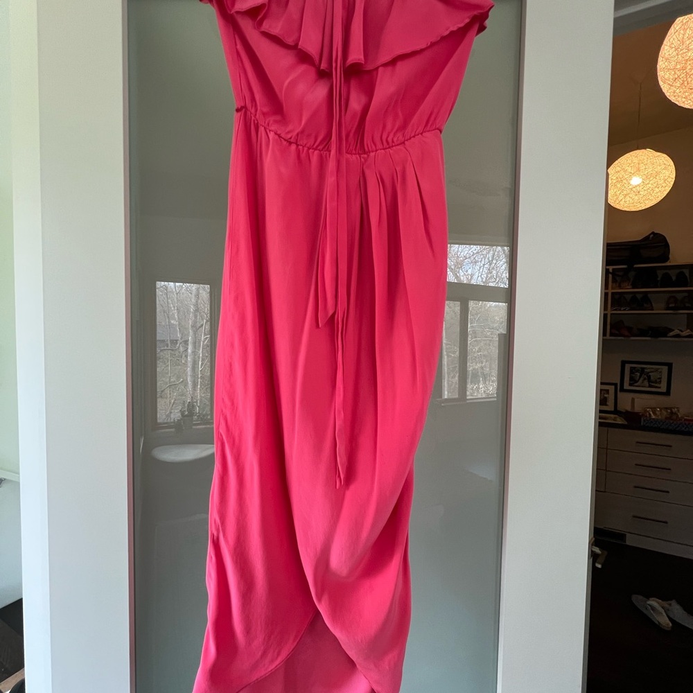 Tropical Pink Strapless Dress